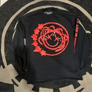 Blink 182 Long Sleeve Shirt with Red Graphic